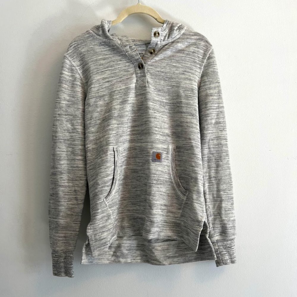 Carhartt Heather Norwalk Hoodie In Gray Space Dye Pullover - Size S